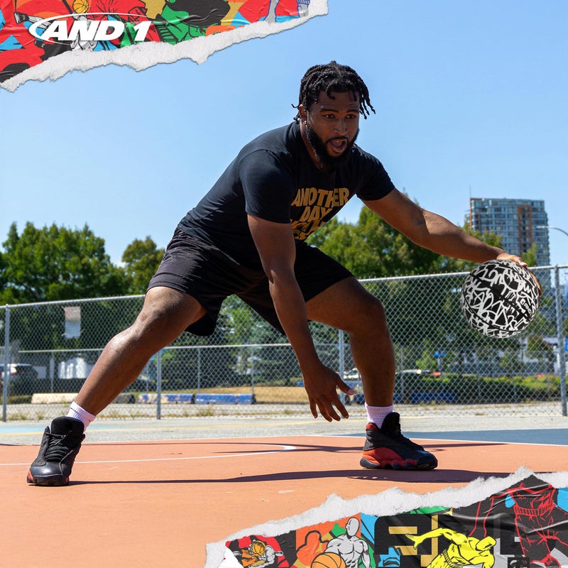 AND1 Chaos Rubber Basketball: Game Ready, Office Regulation Size (29.5â€) Streetball, Made for Indoor/Outdoor Basketball Games- Graffiti Series - Image 3